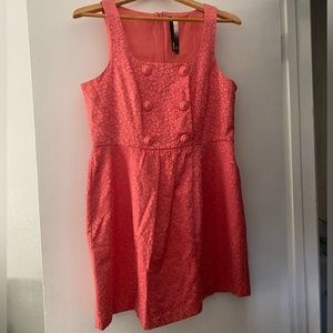 Kenzie Pink Leopard Jacquard Dress